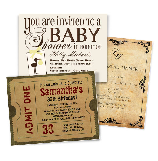 Invitations customisées