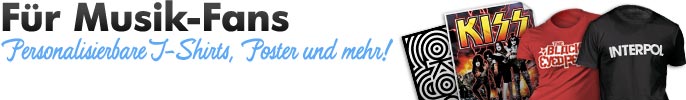 Musik-Merchandise - Gestaltbare T-Shirts, Poster und mehr!